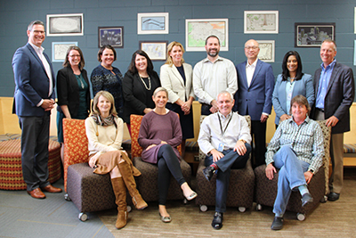 Board members seated for group photo