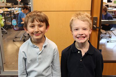 Isaac and Thomas, two second graders