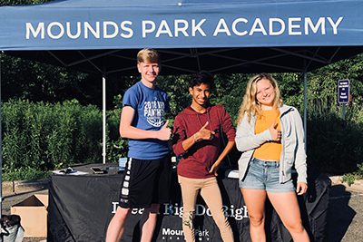 upper school volunteers at summer events