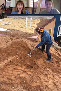 Jordan akers working in sustainable farming