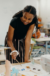 Safa Madar working in the Makerspace