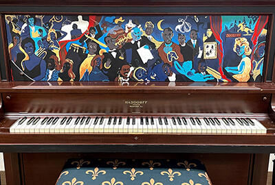 the finished painted piano