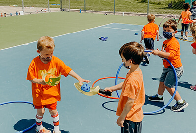 Prek students at track and field day