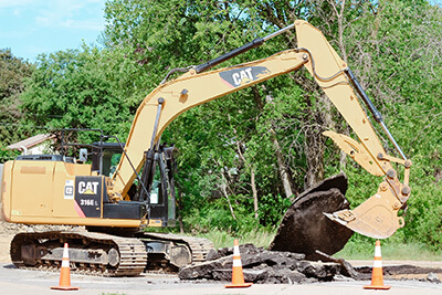 renovations at the pond