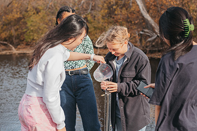 Students working on environmental chemistry Lab