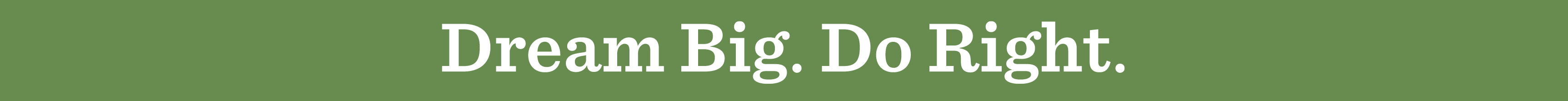 Dream Big, Do Right